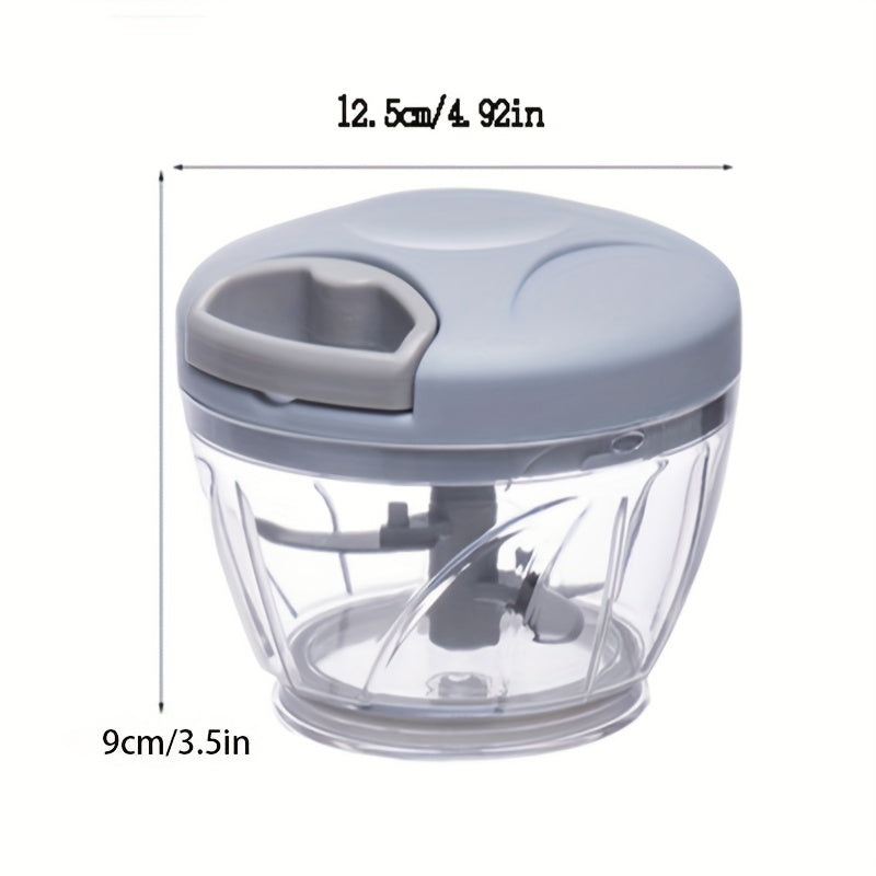 Stainless Steel Manual Garlic Press with See-Through Cover for Easy Garlic Mincing
