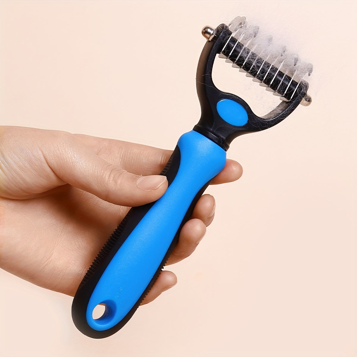 Dog Undercoat Hair Removal Comb Double-Sided Non-slip Slicker Brush for Grooming