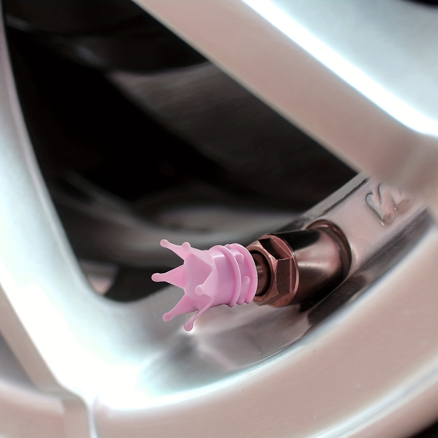 Tapones de válvula de neumático para ruedas de coche de plata de 4 piezas para coches y motocicletas