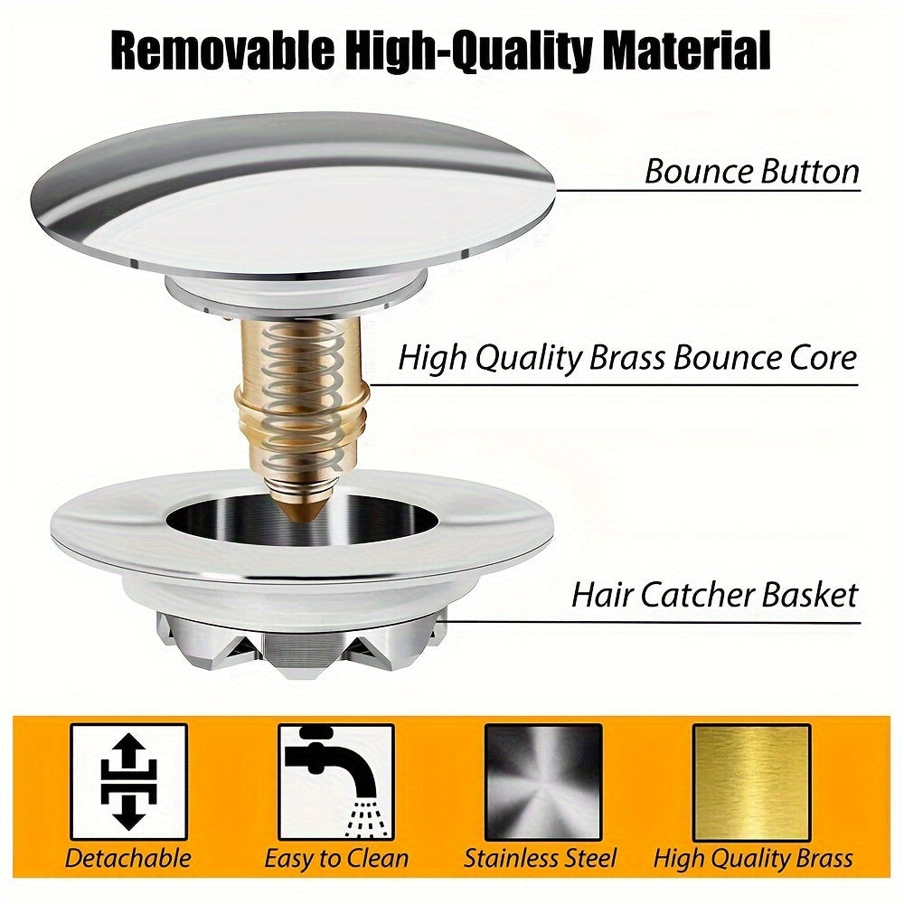 1-Piece Tub Stopper for Drain Replacement Easy to Install and Clean