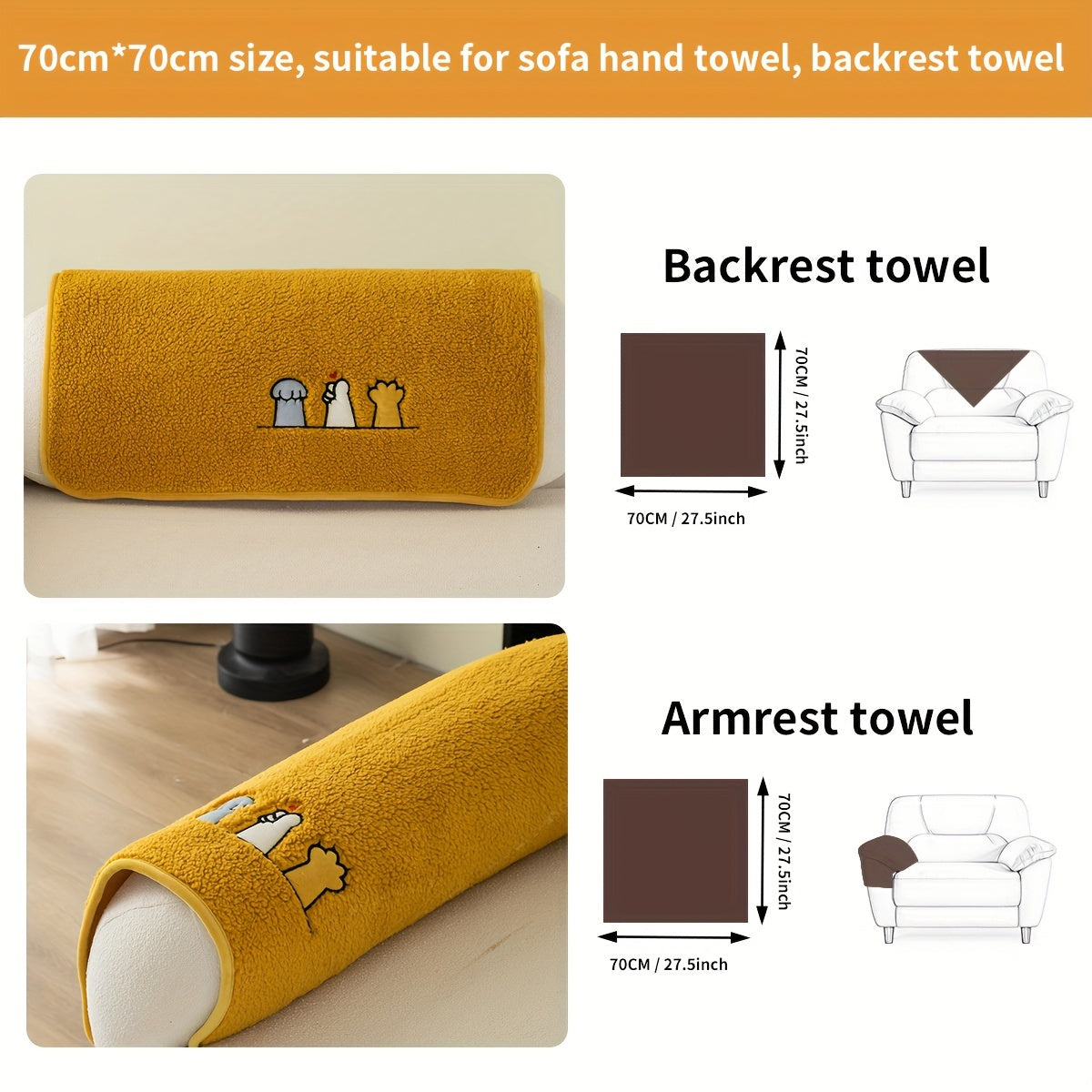 Plush Sofa Slipcover and Pillowcase Protects Furniture in Any Room