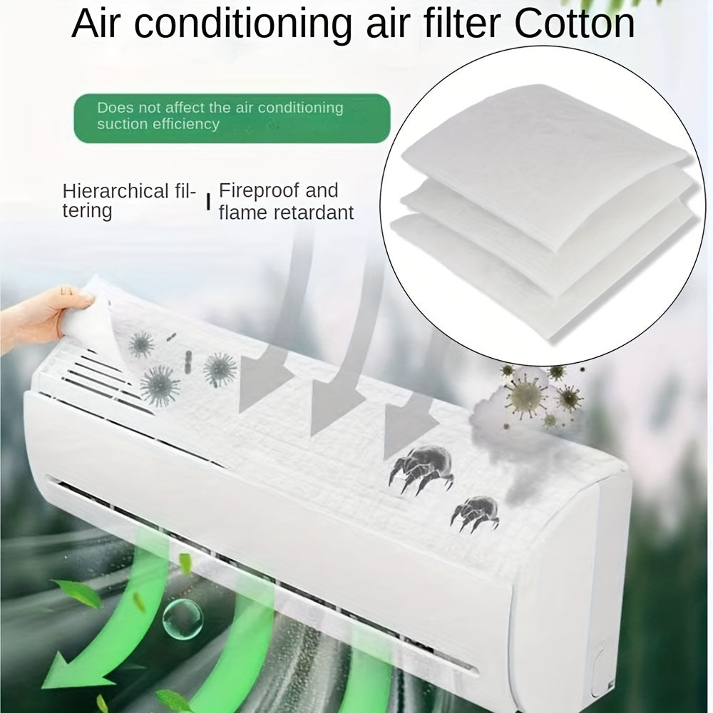Air Conditioner Filter Pads 80x20cm Flame Retardant PM2.5 Pollen Smoke Capture