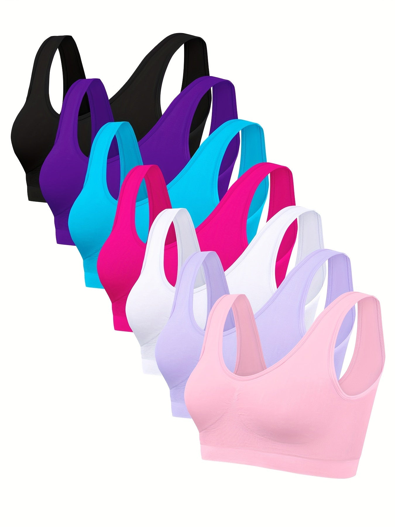 7-Piece Seamless Sports Bra Set for Women Breathable and Comfortable