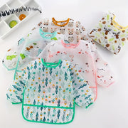 Waterproof Reversible Baby Bibs with Cute Animal and Fruit Designs for Mealtime and Play