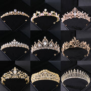 Crystal Tiara and Crown Set for Brides and Prom Rhinestone Hair Accessory