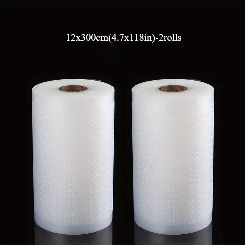Rollo de sellador al vacío de 2 unidades, 3M de largo, duradero, resistente a desgarros, para almacenamiento de alimentos