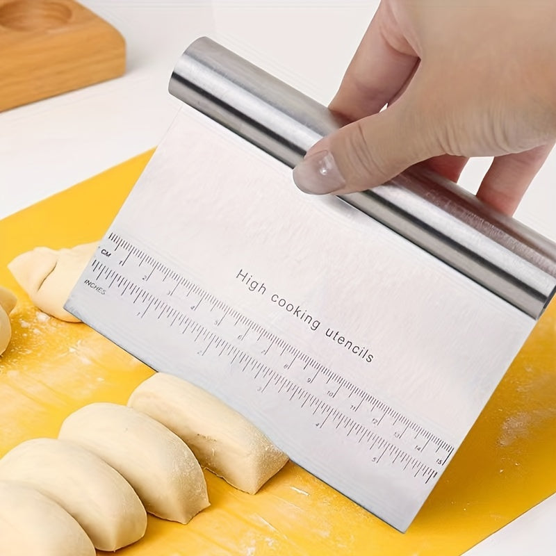 Stainless Steel Dough Cutter Pastry Scraper Kitchen Utensil for Baking