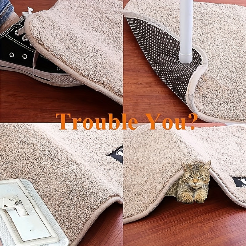 Carpet Grippers Set for Hardwood Floors Anti-Slip Tape Self-Adhesive Hook and Loop Fasteners