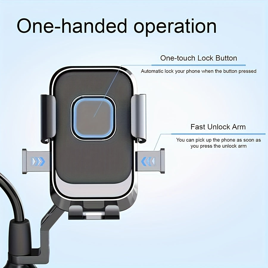 Universal Motorcycle Phone Holder ABS Fixed Rotatable GPS Mount for Bike and Handlebar