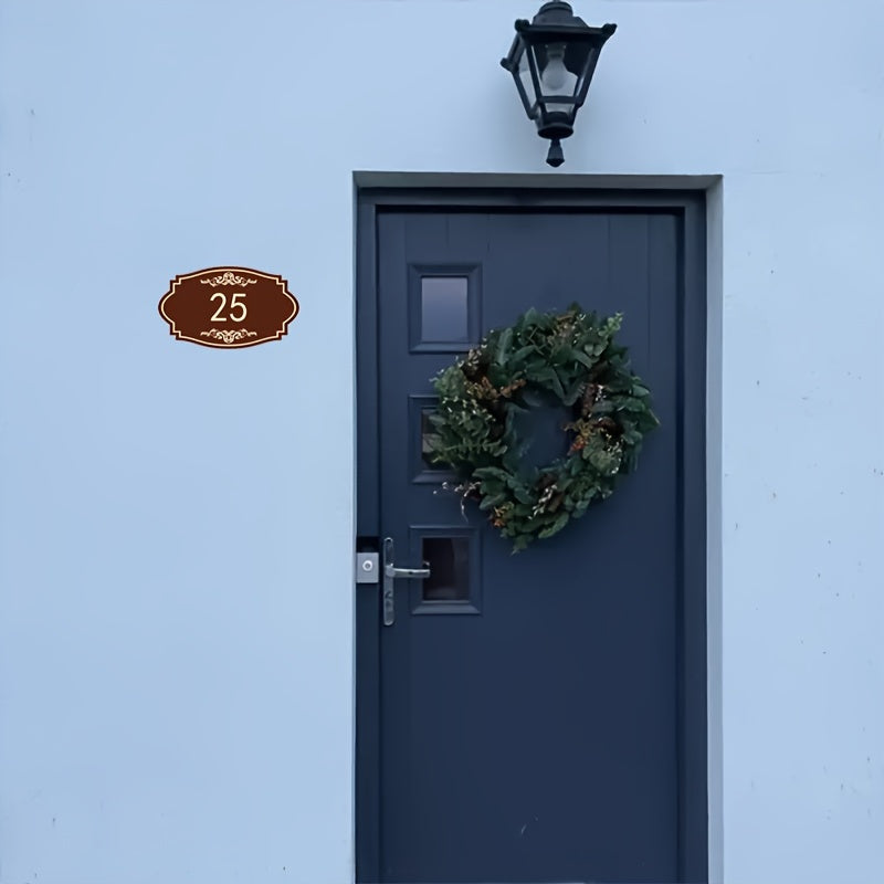 Shaxsiylashtirilgan Akril Uy Raqami Belgisi - Zamonaviy Eshik Plaketi - Uy Dekoratsiyasi uchun Maxsus Manzil Belgisi - 14 yosh va undan katta yoshdagilar uchun mos - Kuchli PMMA Eshik Osma - Alohida Birlik