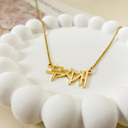 Collar con colgante de nombre coreano personalizado, joyería minimalista de acero inoxidable, regalo para uso casual