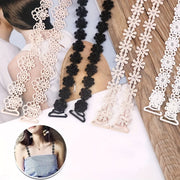 Women's Lace Bras with Invisible Straps Halter Cross-Back Floral Nylon Lingerie