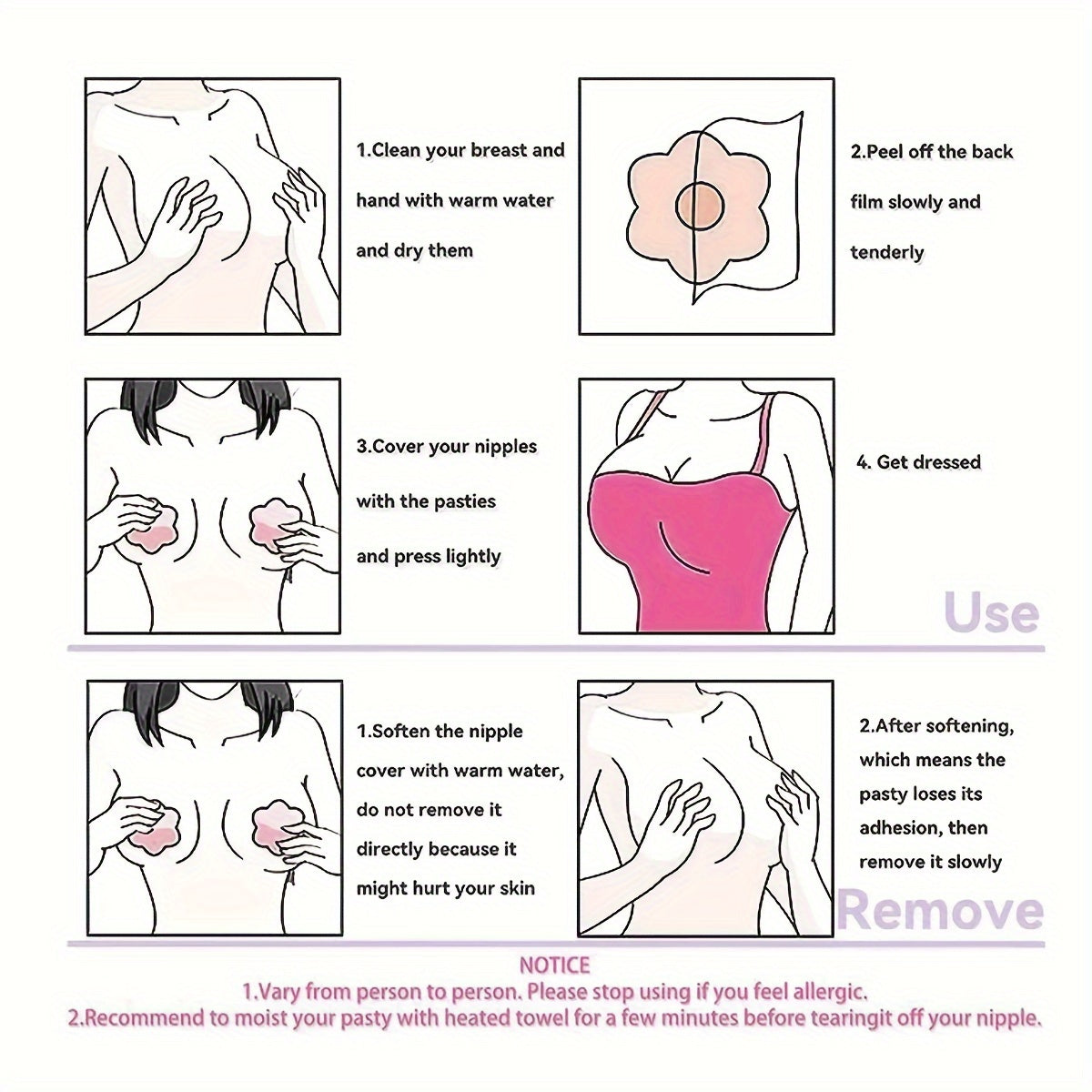 Cinta de soporte para el pecho adhesiva y transpirable para vestidos sin tirantes y lencería