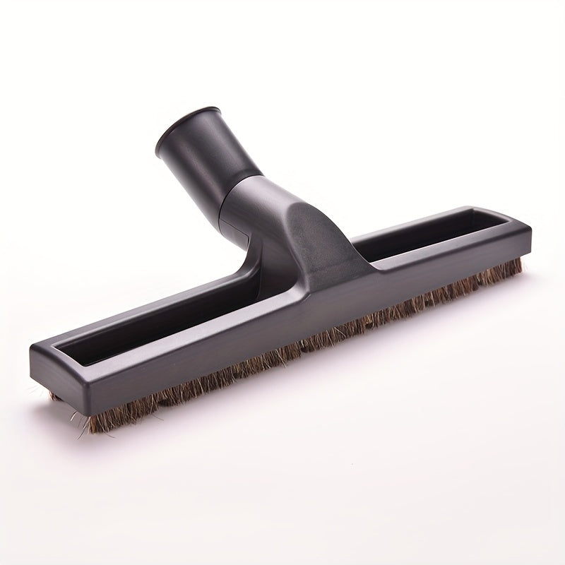 Black Vacuum Cleaner Attachment with Soft Bristles, 360° Rotating Dust Brush