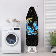 Elastic Edge Ironing Board Cover with Moonlight Blue Butterfly Print and Stretch Fabric