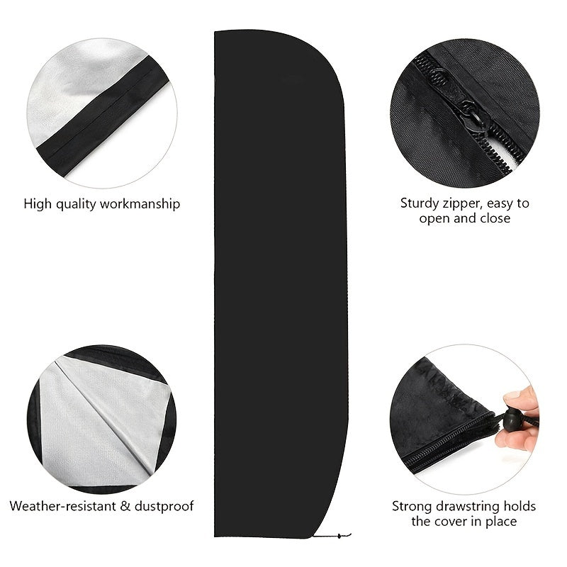 Oxford Fabric Outdoor Umbrella Cover for Patio Roman and Straight Umbrellas Black 106.68cm-279.4cm