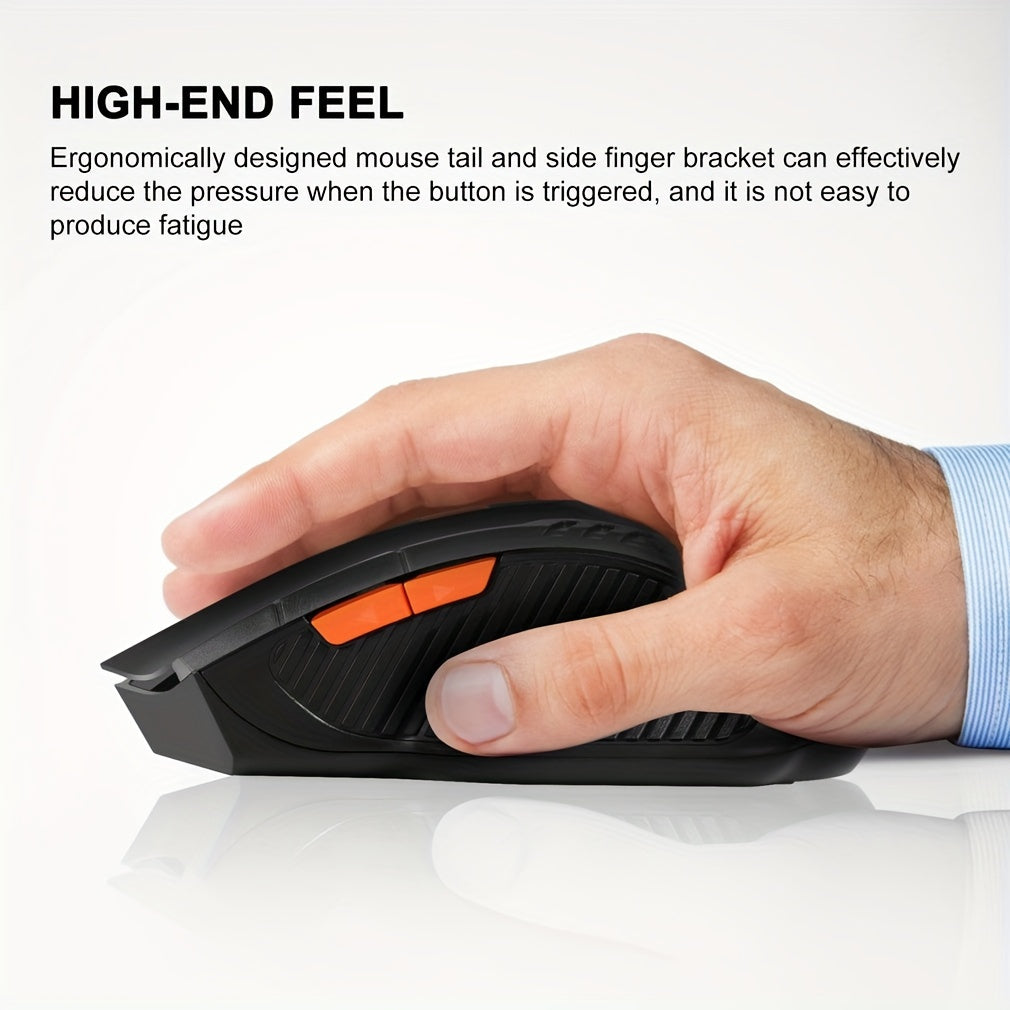 Ergonomic Wireless Gaming Mouse Adjustable DPI 2.4G Battery-Powered for Laptop PC