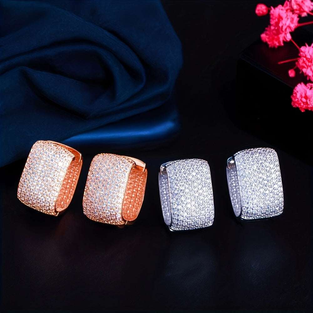 Women's Silver Zirconia Hoop Earrings for Daily Wear