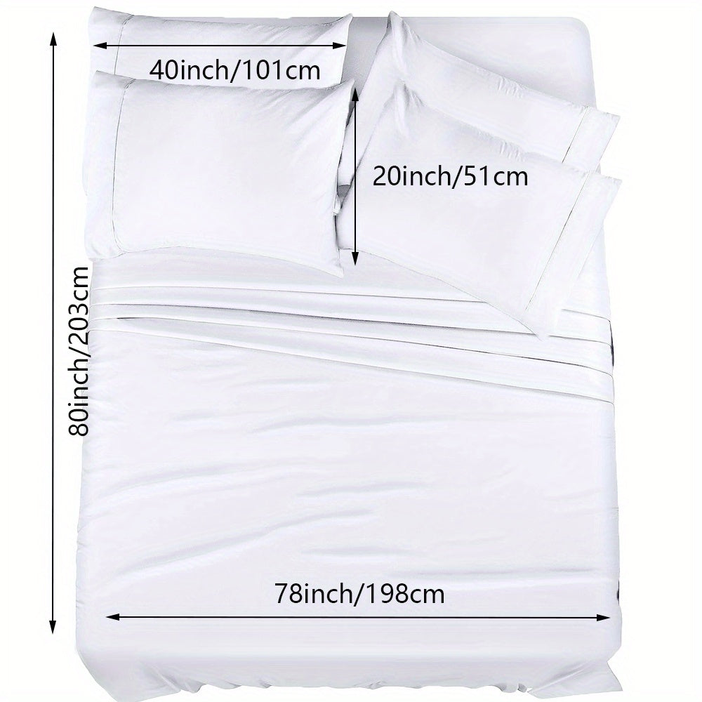 Luxury Fitted Sheet Set with Wrinkle and Stain Resistant Deep Pocket Bedding for Bedroom or Hotel