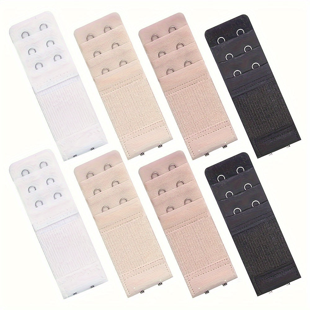 4 Pcs Bra Strap Extenders with 3 Hooks Adjustable Comfort for Women's Lingerie