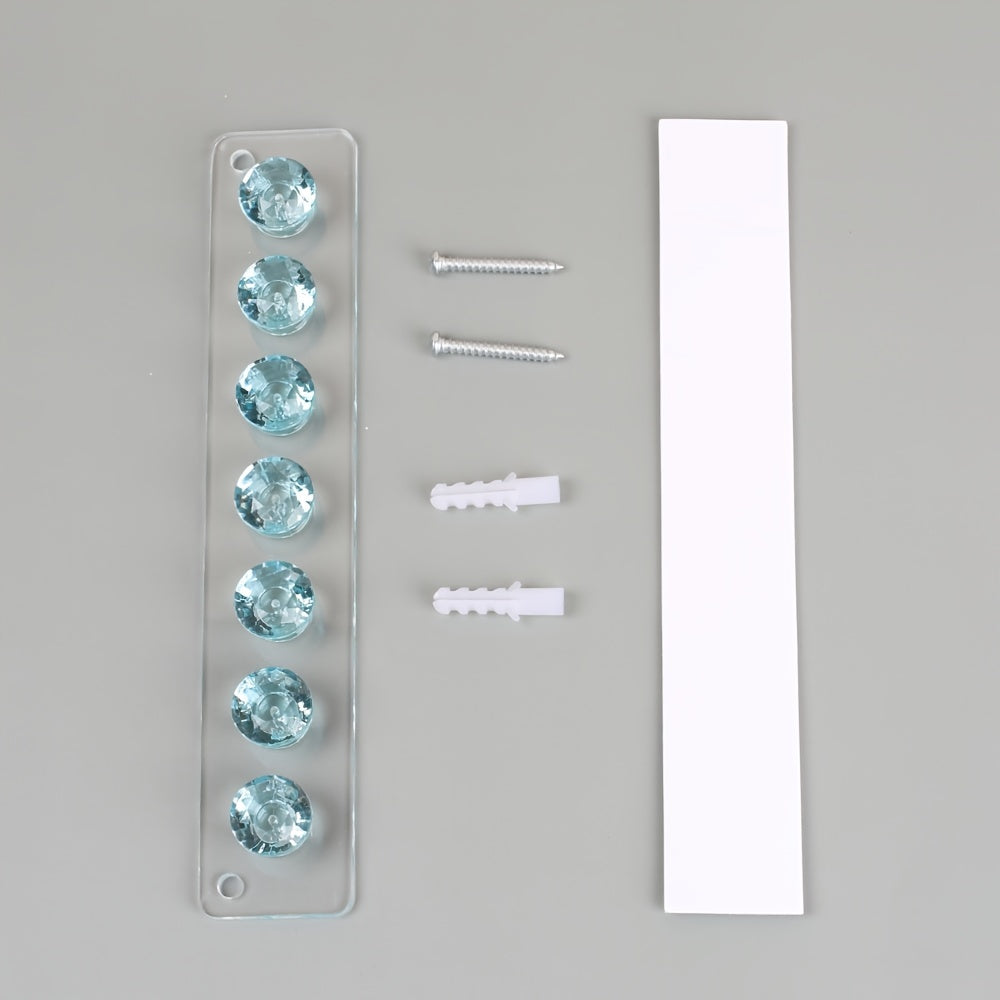 Акриловая настенная органайзер для украшений с 7 крючками для ожерелий и аксессуаров