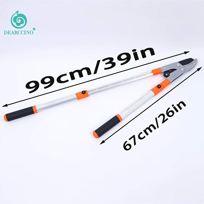 Tijeras de poda telescópicas para ramas altas y setos, hoja de acero aleado, mango ergonómico