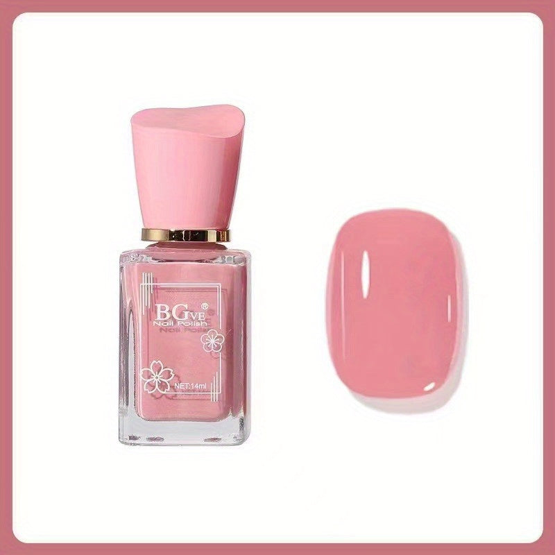 Women 14ML Quick Dry Nail Polish Non-Peelable One Step Bright Color
