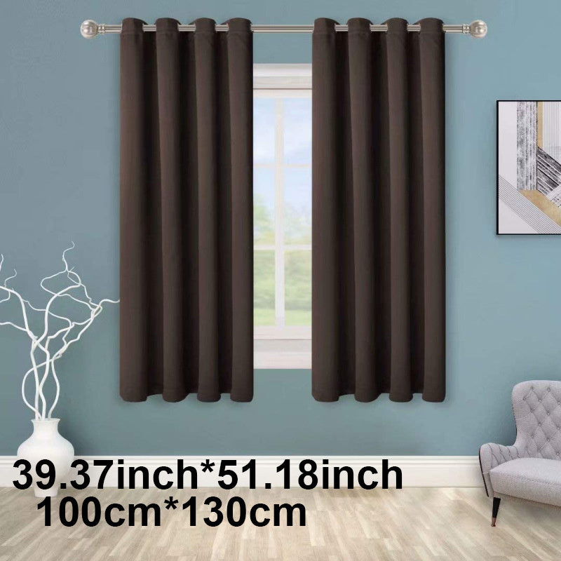 Blackout Curtain 1 Panel Solid Black Insulated Room Darkening for Bedroom Living Room