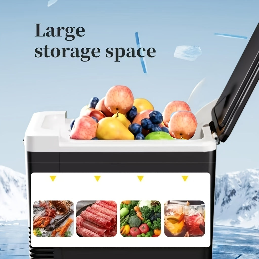 Sayohat, lager va saqlash uchun portativ 10L avtomobil muzlatgich sovutgich va ventilyator