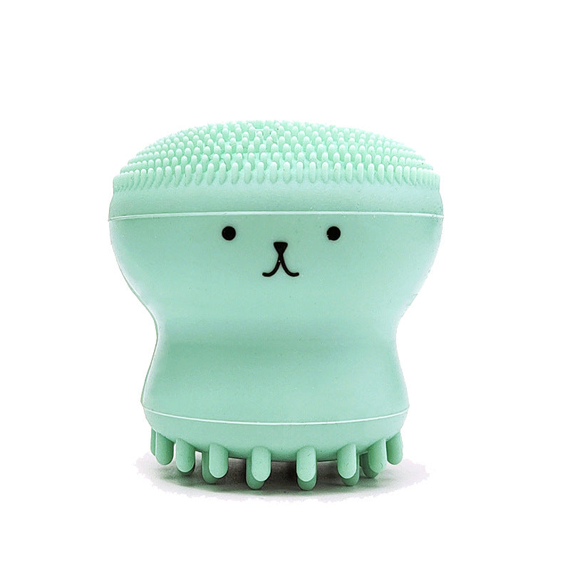 Unisex Silicone Facial Cleansing Brush Octopus Shape Deep Clean Scrubber