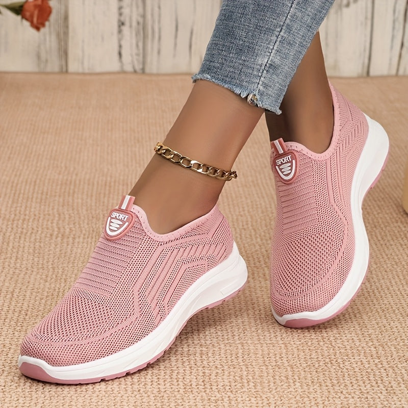 Women's Casual Slip-On Sneakers Breathable Mesh Lightweight Outdoor Shoes