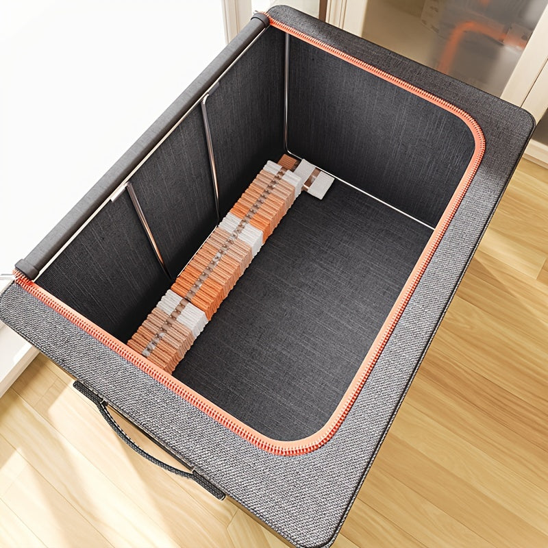 Большая складная корзина для хранения одежды с прозрачным окном и ручками