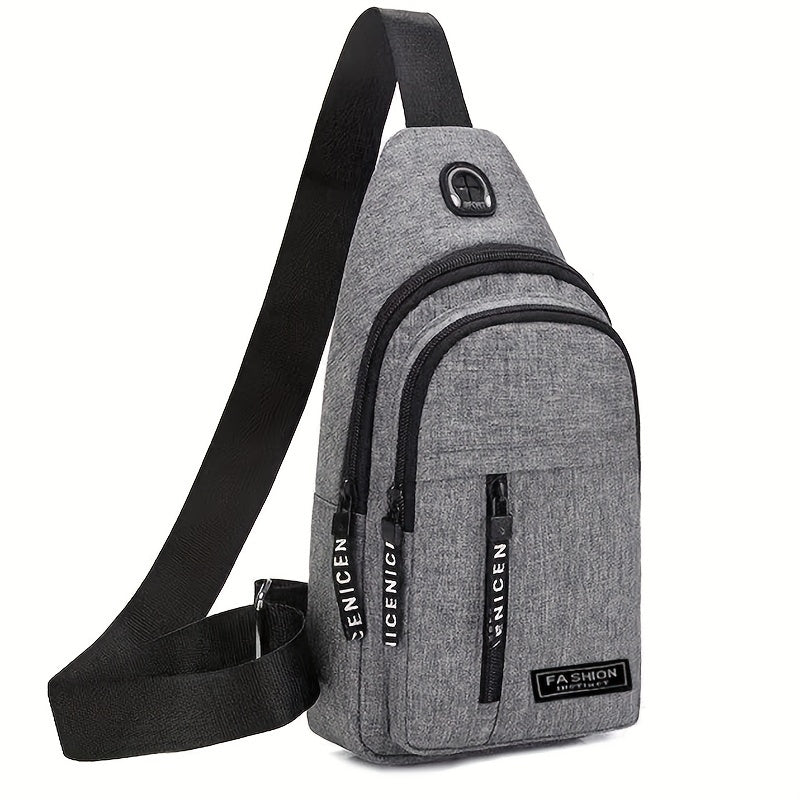 Women's Crossbody Bag Nylon Casual Lightweight Adjustable Zipper Closure Grey