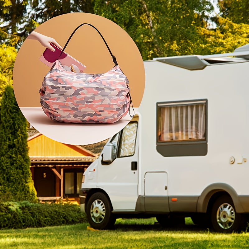 Foldable Shopping Bag with Large Capacity for Grocery and Travel Use