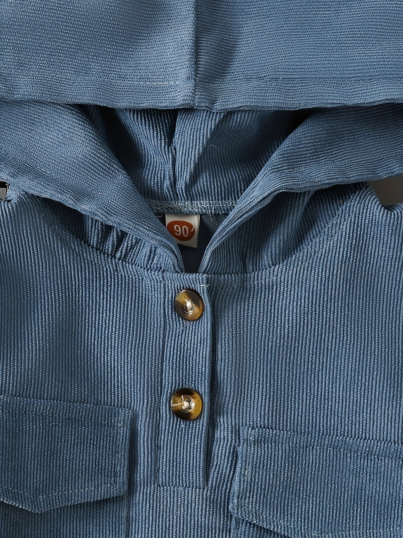 Boys Kids Corduroy Hoodie and Pants Set Brown Beige Fall Winter Casual Machine Washable