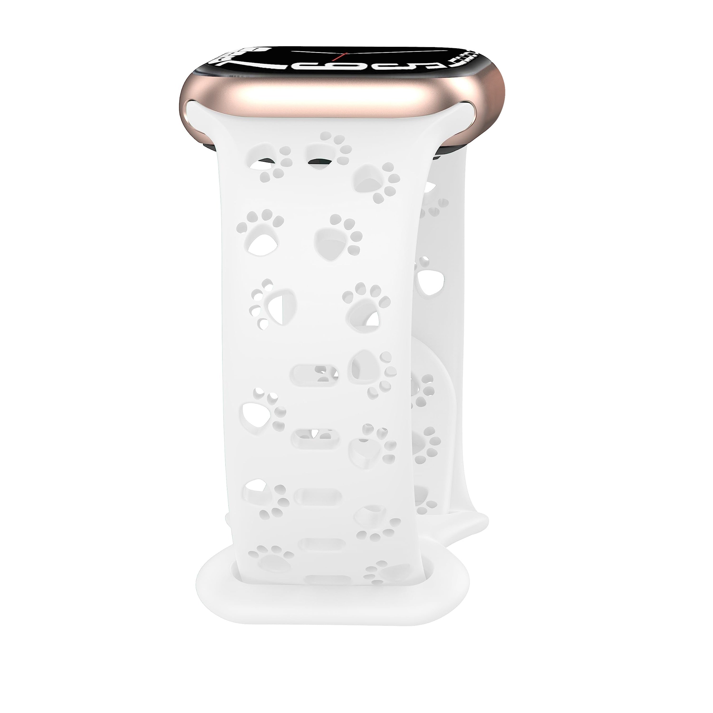 Силиконовый ремешок для часов с отпечатком лап животного, совместимый с Apple Watch серии 1-9, SE, Ultra, Ultra 2, S10, водостойкий, мягкий, дышащий, повседневный стиль, включает пряжку.