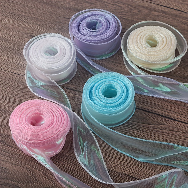 Colorful Fish Tail Yarn Ribbon Roll for DIY Projects and Clothing Decoration