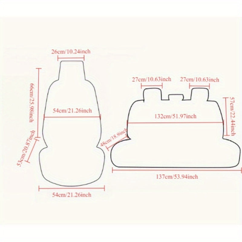 Universal avtomobil o'rindiq qopqog'i to'plami faux charm all-weather oldingi qator