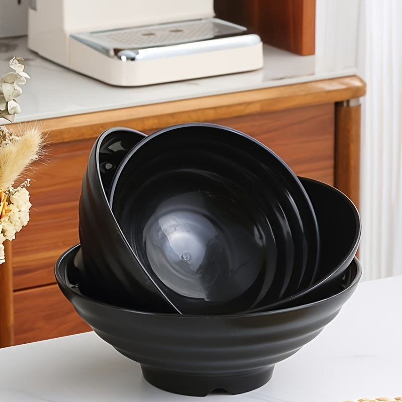 Большая чаша для рамена с ложкой, в японском стиле, без BPA, безопасна для микроволновой печи и посудомоечной машины. Идеально подходит для дома, кухни, ресторанов.