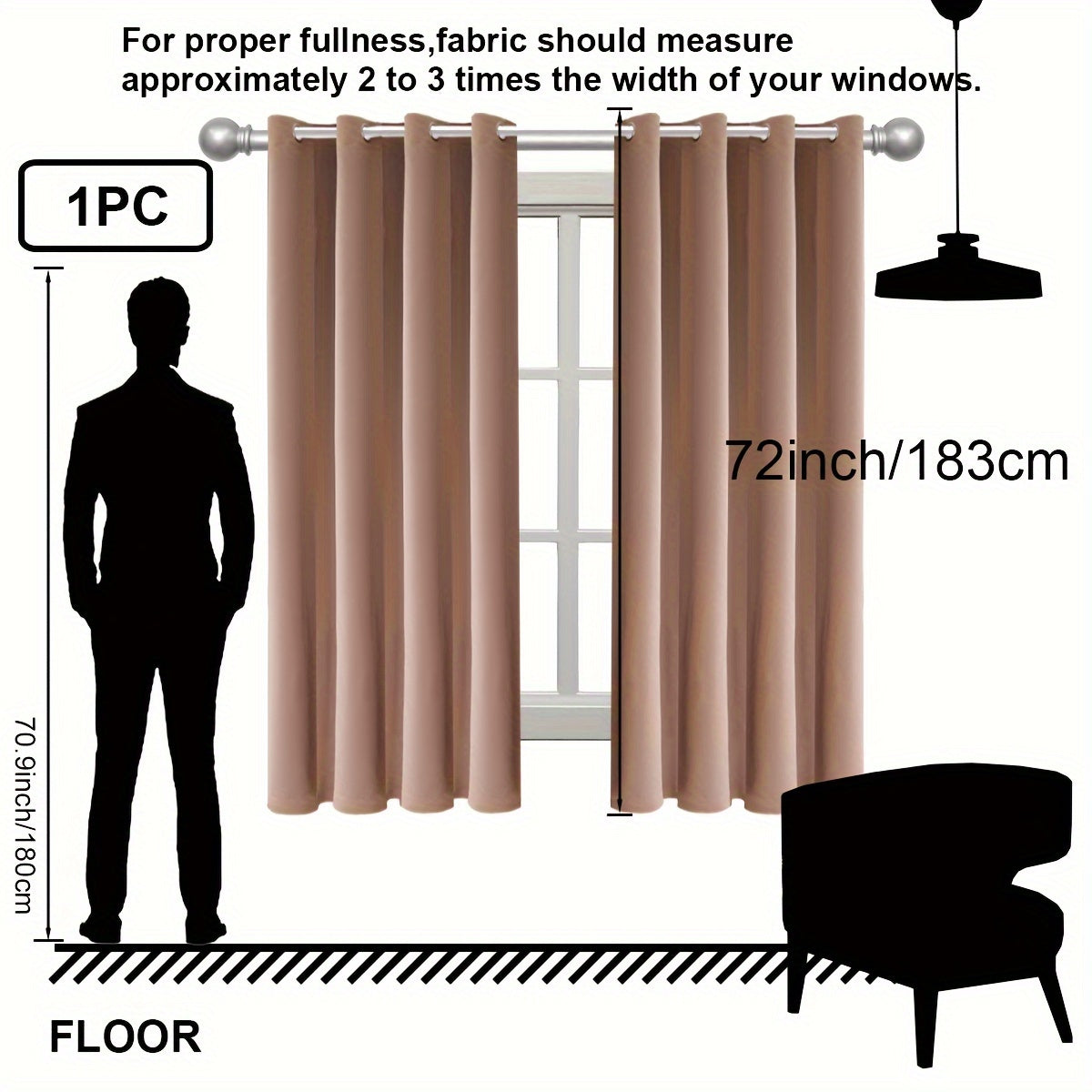 Insulation Blackout Circle Curtains for Bedrooms and Living Rooms Noise Blocker