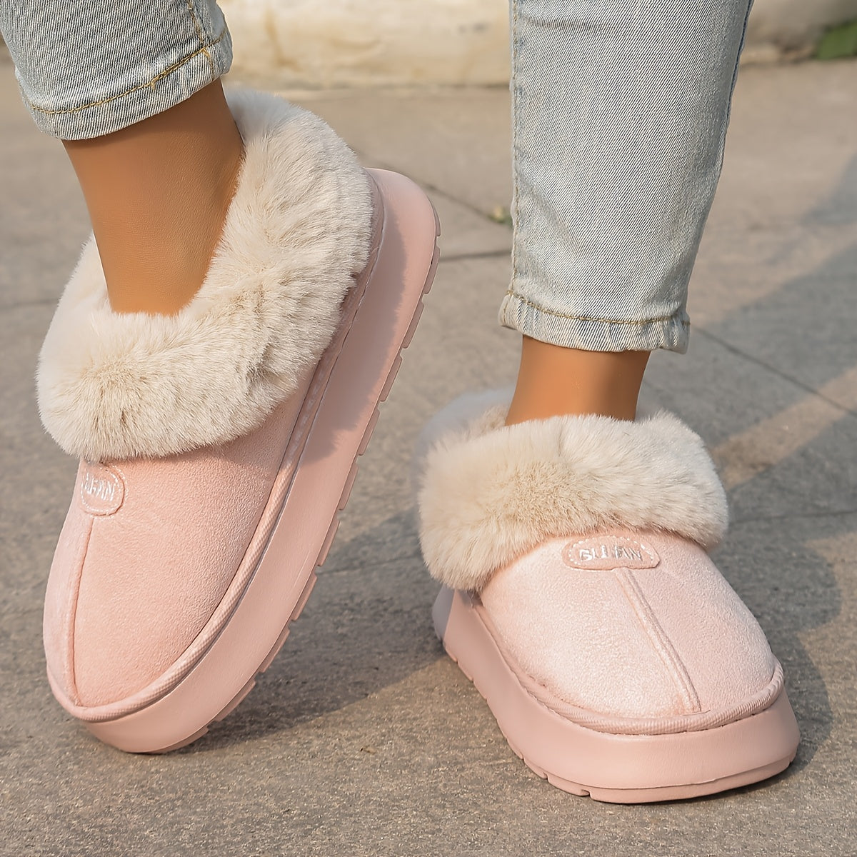 Женские зимние сапоги на fleece-утеплителе, однотонные, повседневные, водонепроницаемые, зимняя обувь