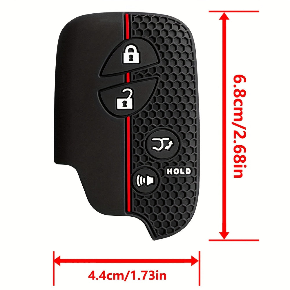 Universal Silicone Key Cover Compatible with Remote Fob, Anti-Drop Wear-Resistant