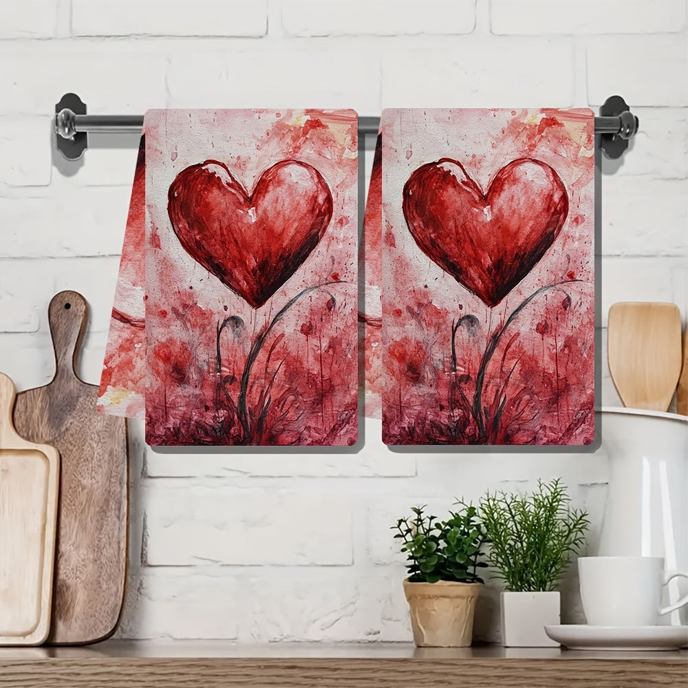 2-Piece Ultra Soft Kitchen Towels Absorbent Dish Hand Towels 16x24 Inches