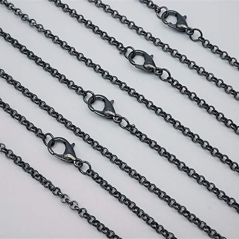 Paquete de 10 cadenas de collar con eslabones en tono latón de 53.34cm con cierres de langosta para fabricación de joyas