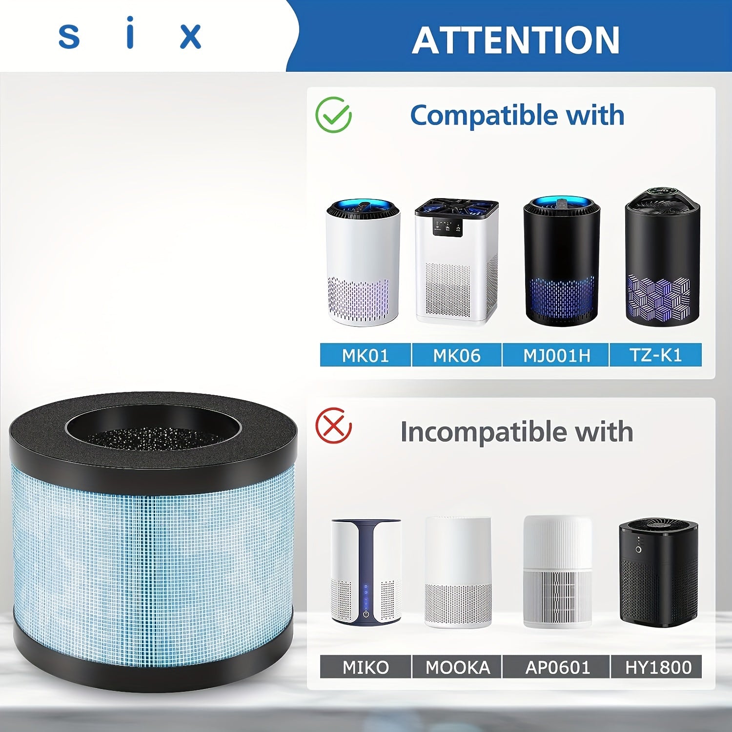 Air Purifier Replacement Filters for MK01 MK06 DH-JH01 MJ001H EPI080 EP1080 EP081 EP1081