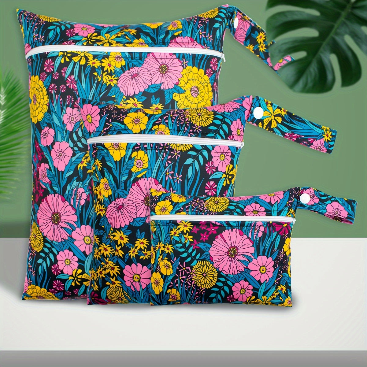 Водонепроницаемые мешки для подгузников и необходимых вещей, 3 штуки в упаковке. Многоразовый мешок для хранения с застежкой-молнией для путешествий и активного отдыха. Подходит для детей старше 6 лет, подростков и взрослых.