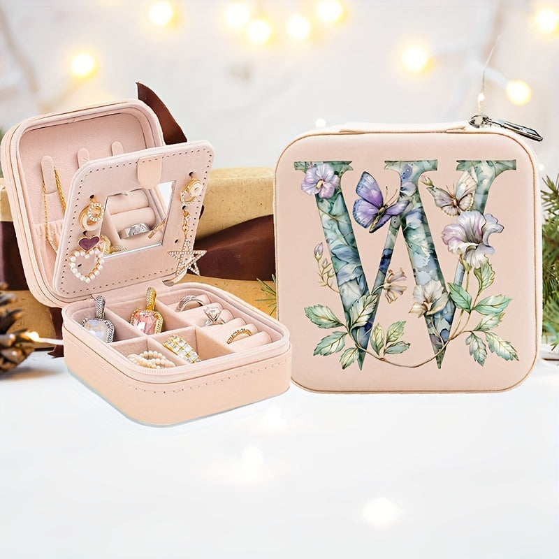 Yolgʻon charm bilan shaxsiylashtirilgan alfavitli flip-top bilan qoplangan, soʻzma-soʻz qoplangan va taqinchoqlarni saqlash uchun quti