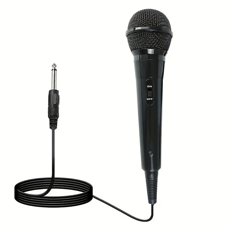 Dynamic Wired Microphone Trolley Black Handheld 6.5mm for Karaoke Conferences