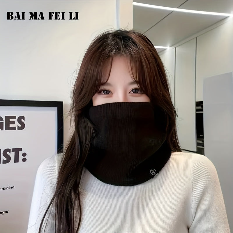 Unisex Fleece-Lined Neck Gaiter Winter Scarf for Outdoor Cycling Running Cold Weather