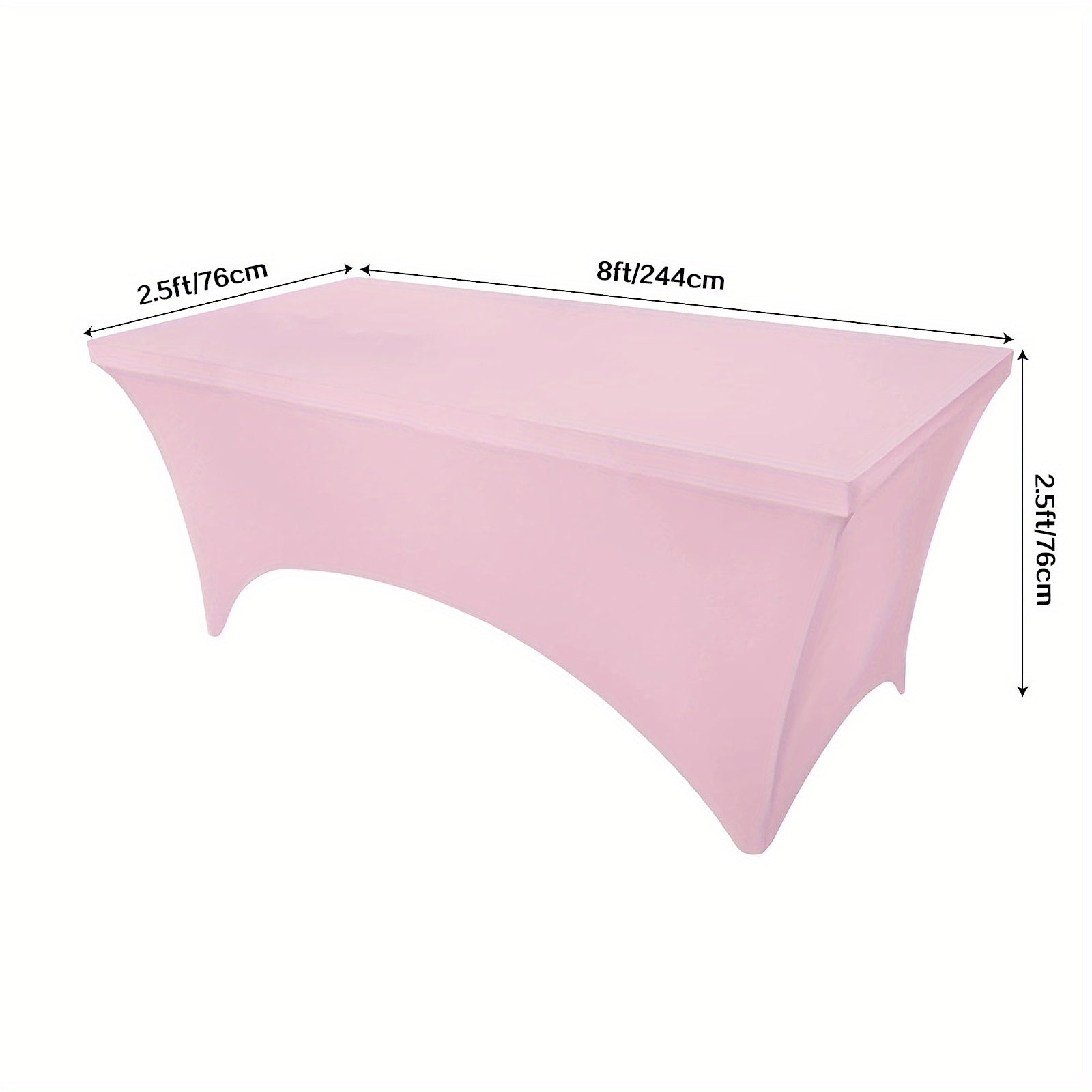 Spandex Rectangular Table Cover Washable Wrinkle-Resistant Stretchy for Events